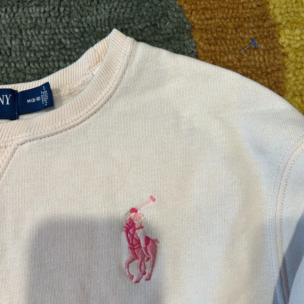 Ralph Lauren Pink Pony Logo Sweatshirt Together in Pink 20 Years Girls Medium